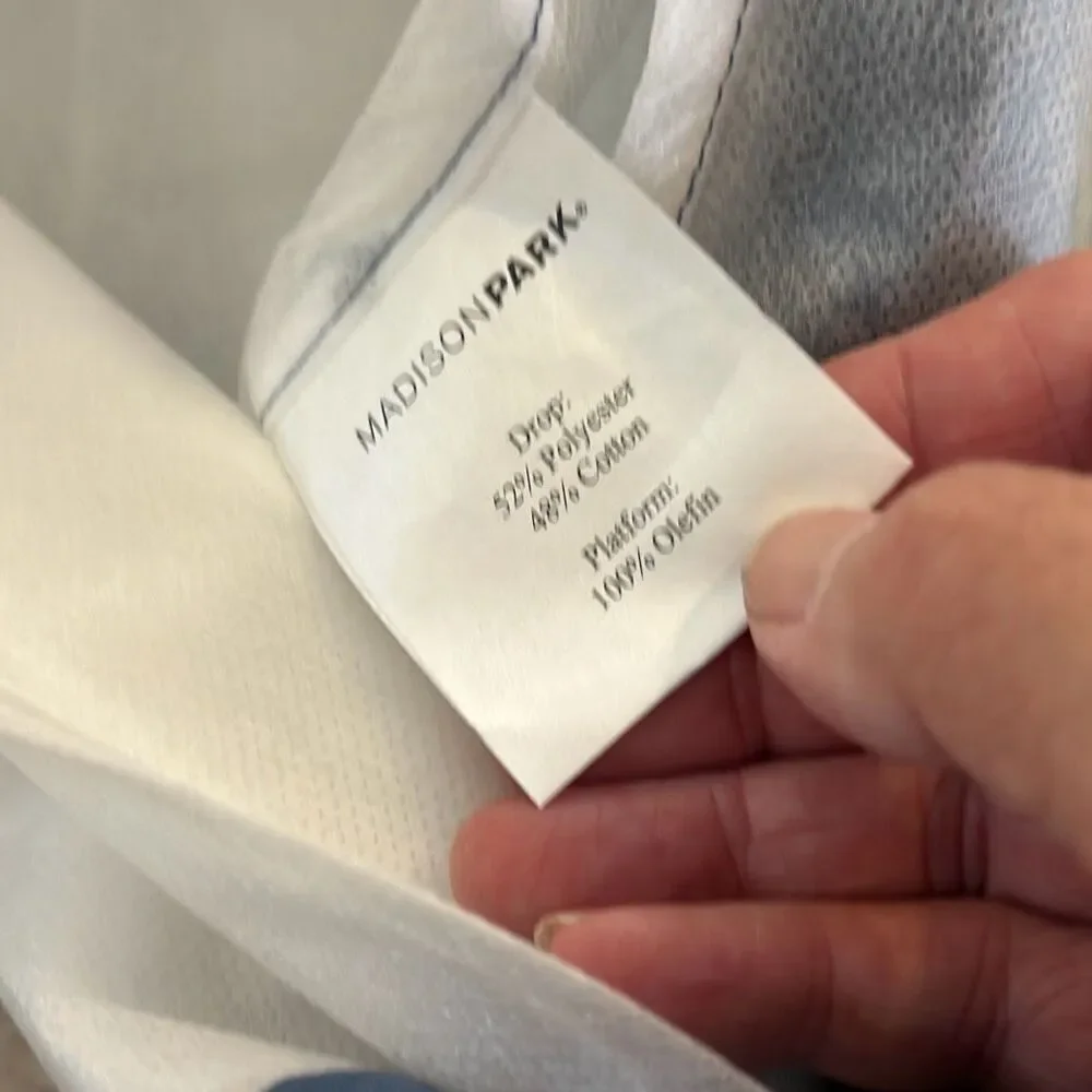 Madison Park Blue Bed Skirt NEW